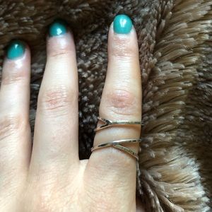 Hammered silver ring